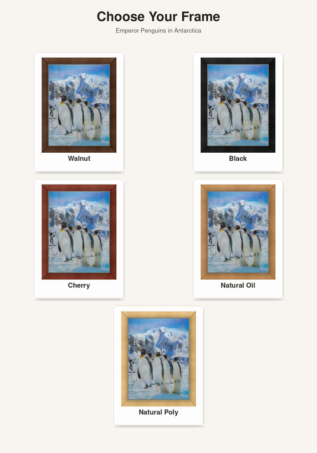 Emperor Penguins in Antarctica – 3D Lenticular Art