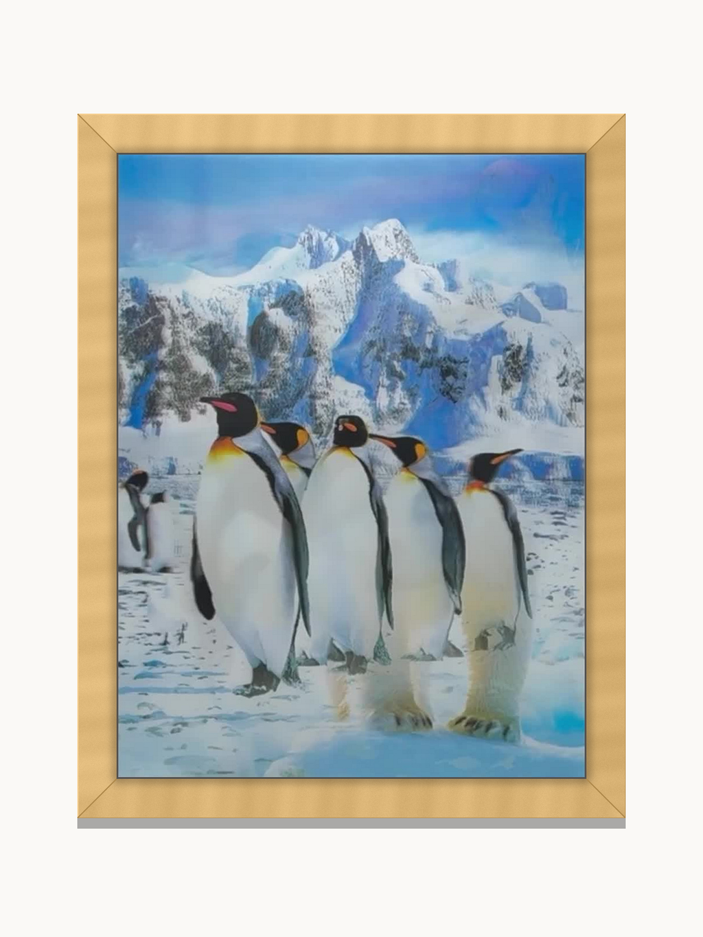 Emperor Penguins in Antarctica – 3D Lenticular Art