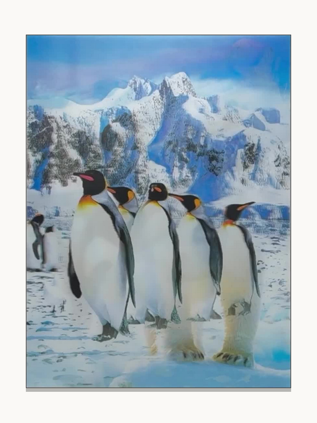 Emperor Penguins in Antarctica – 3D Lenticular Art