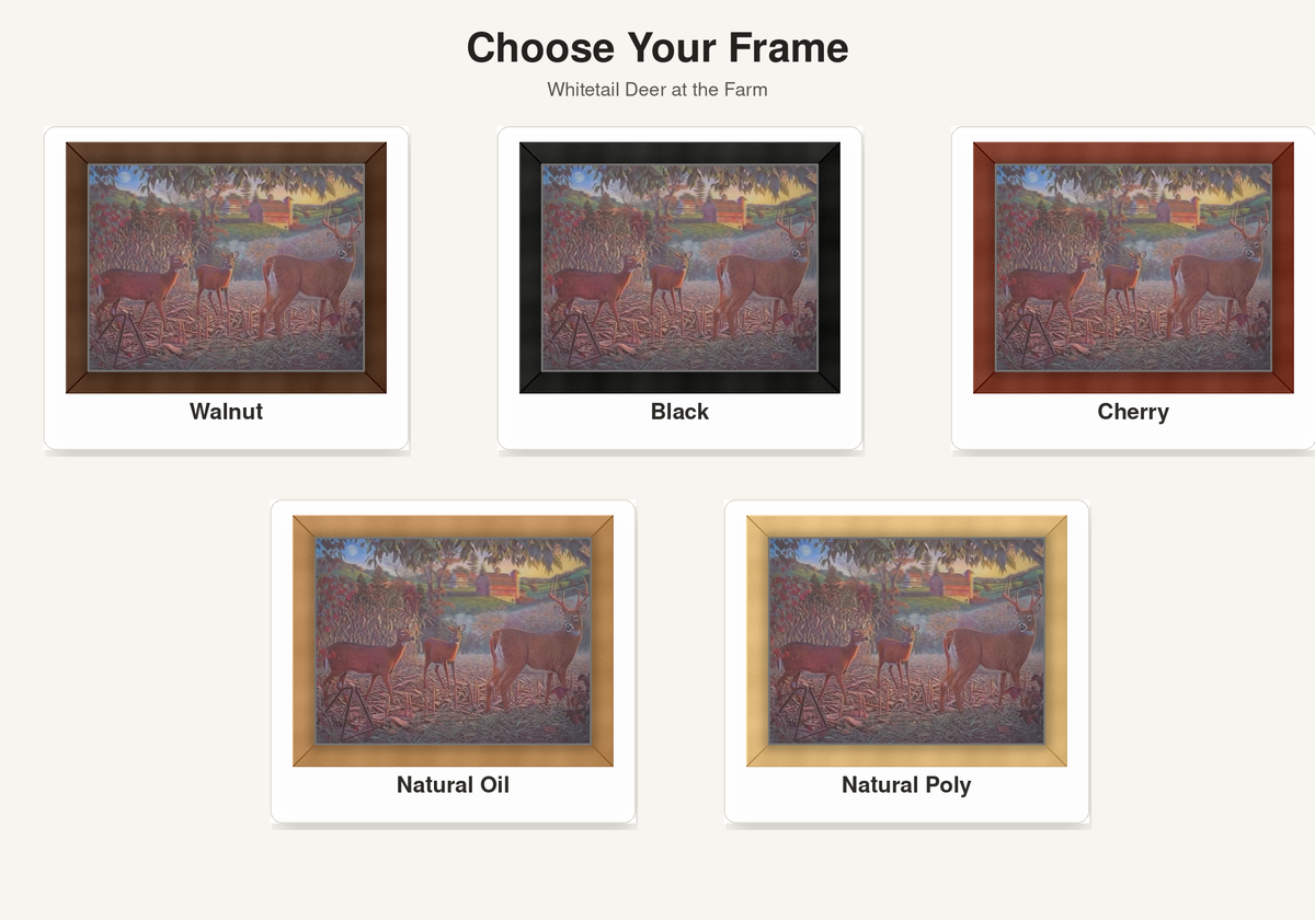 Whitetail Deer at the Farm – 3D Lenticular Art