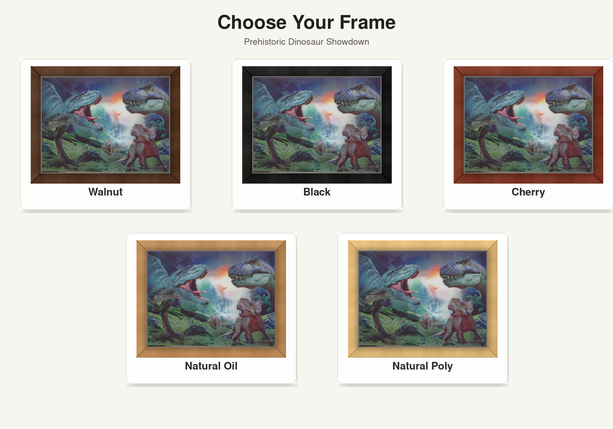 Prehistoric Dinosaur Showdown – 3D Lenticular Art