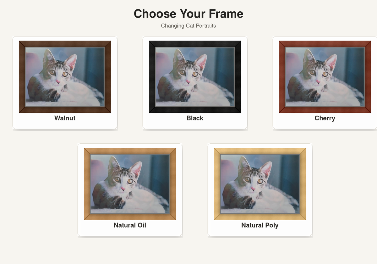 Changing Cat Portraits – 3D Lenticular Art