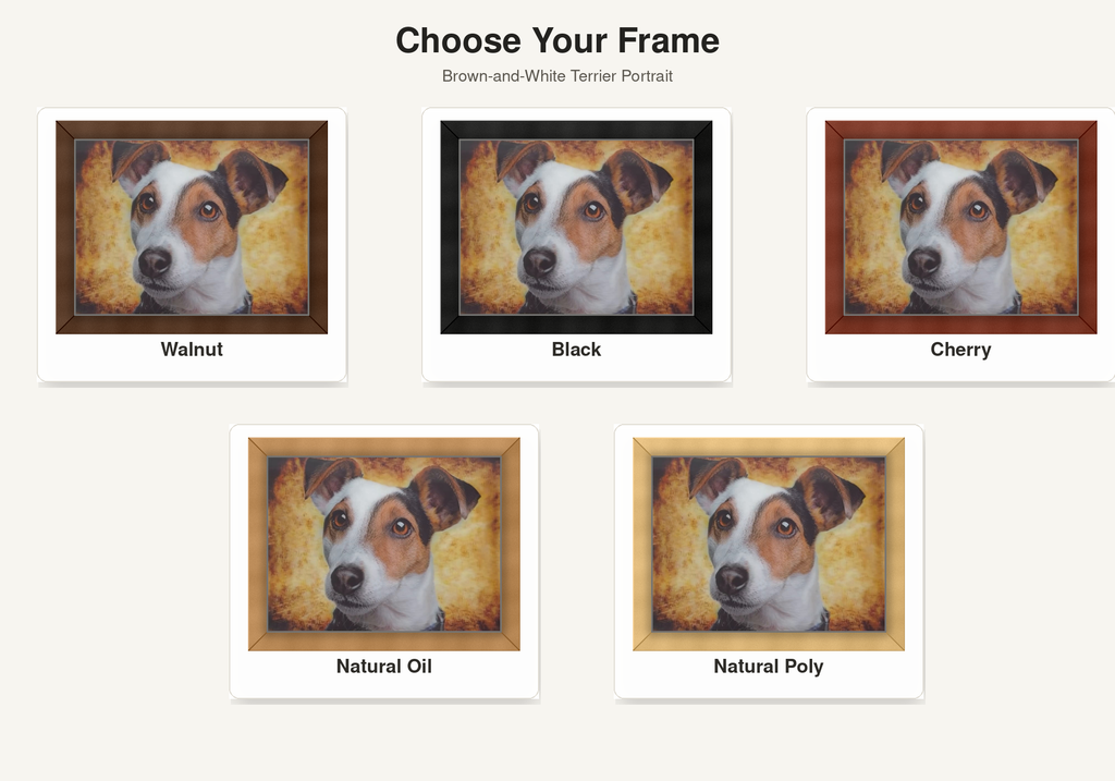 Brown-and-White Terrier Portrait – 3D Lenticular Art