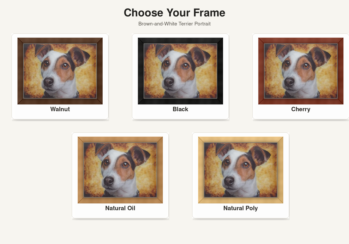 Brown-and-White Terrier Portrait – 3D Lenticular Art