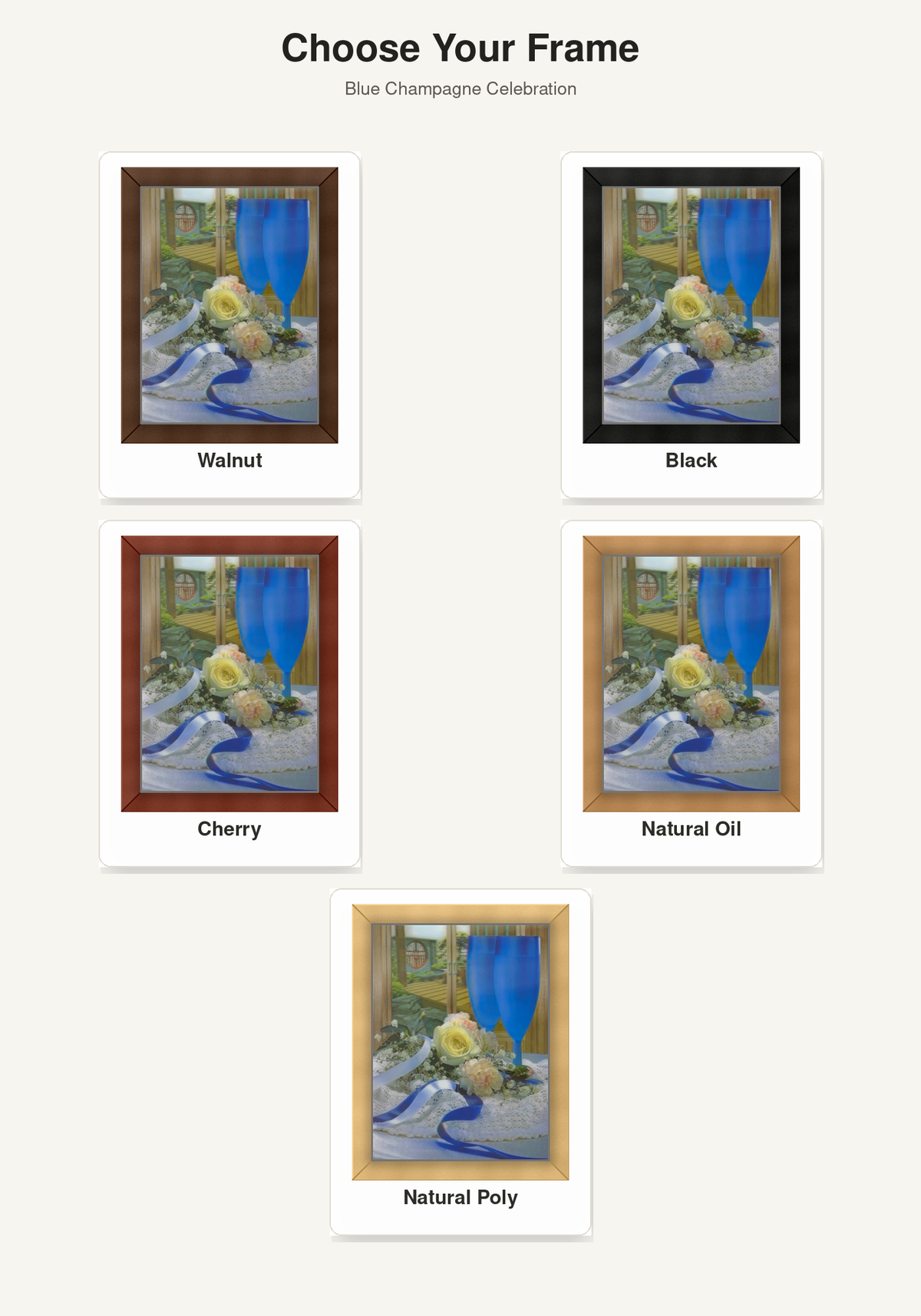Blue Champagne Celebration – 3D Lenticular Art