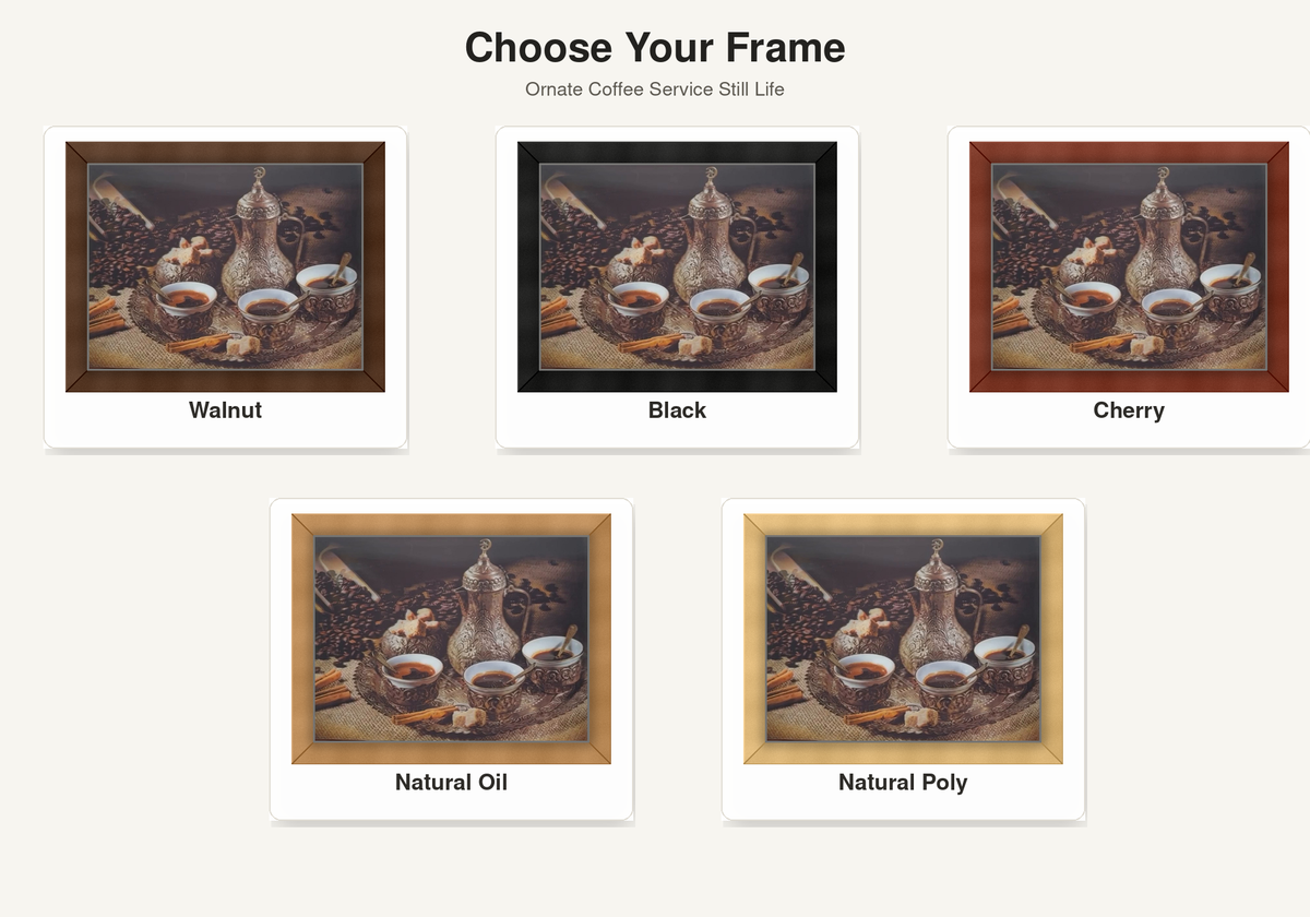 Ornate Coffee Service Still Life – 3D Lenticular Art