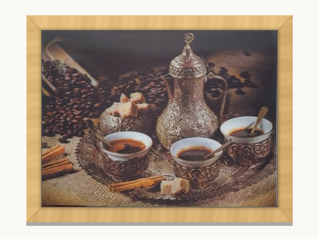 Ornate Coffee Service Still Life – 3D Lenticular Art