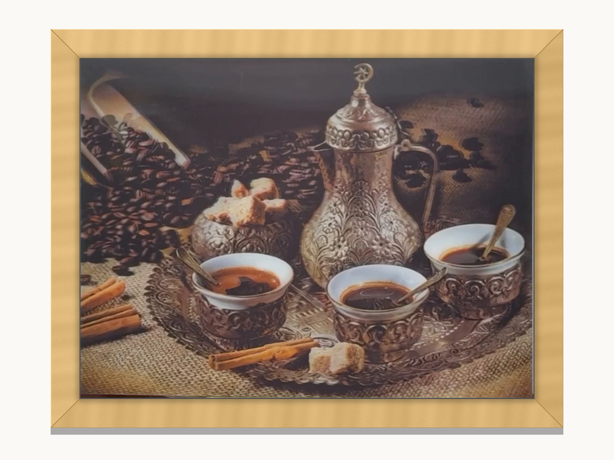 Ornate Coffee Service Still Life – 3D Lenticular Art
