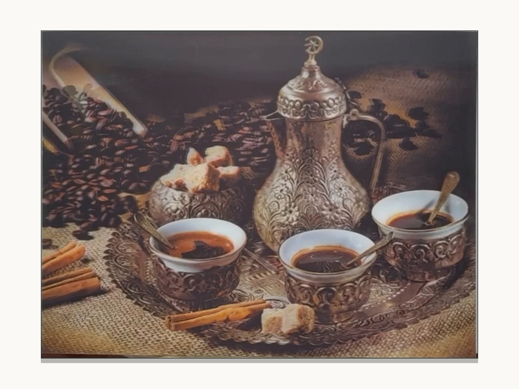 Ornate Coffee Service Still Life – 3D Lenticular Art