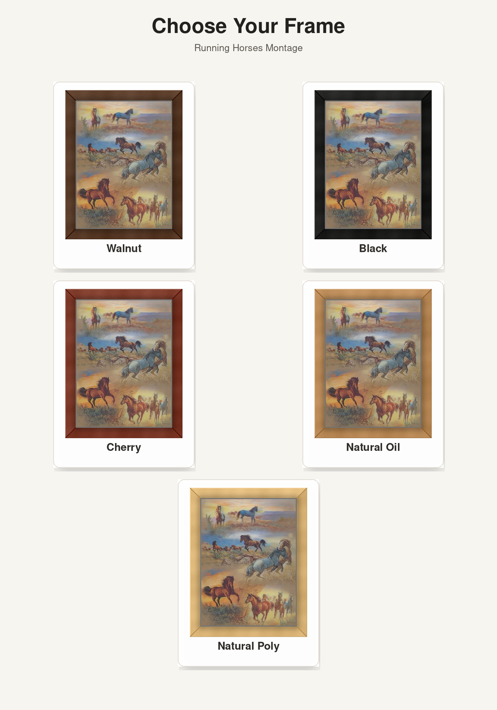 Running Horses Montage – 3D Lenticular Art