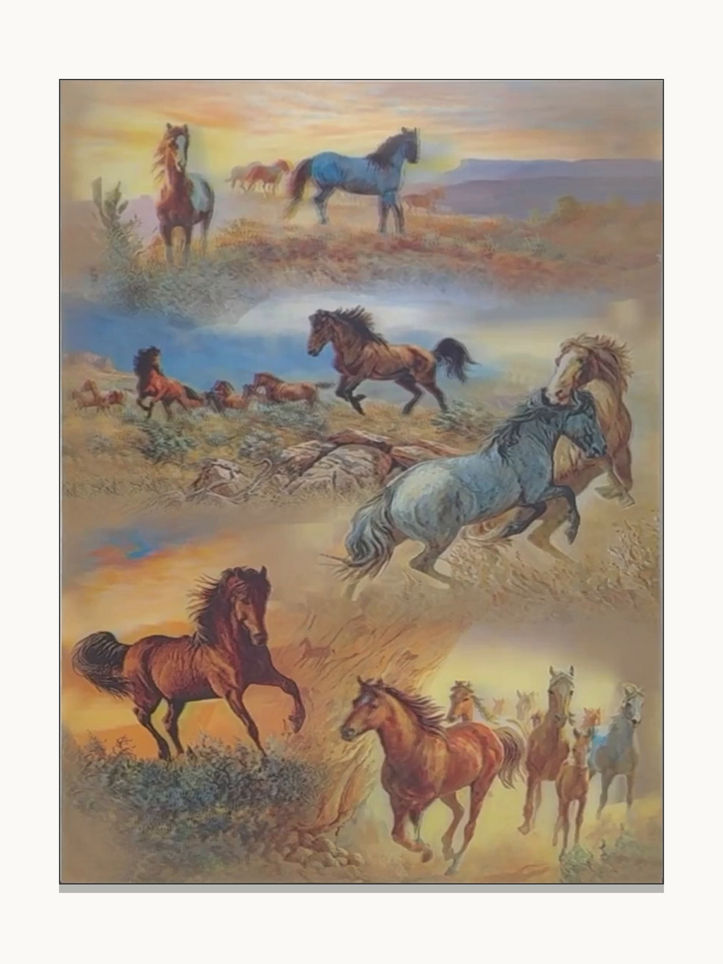 Running Horses Montage – 3D Lenticular Art