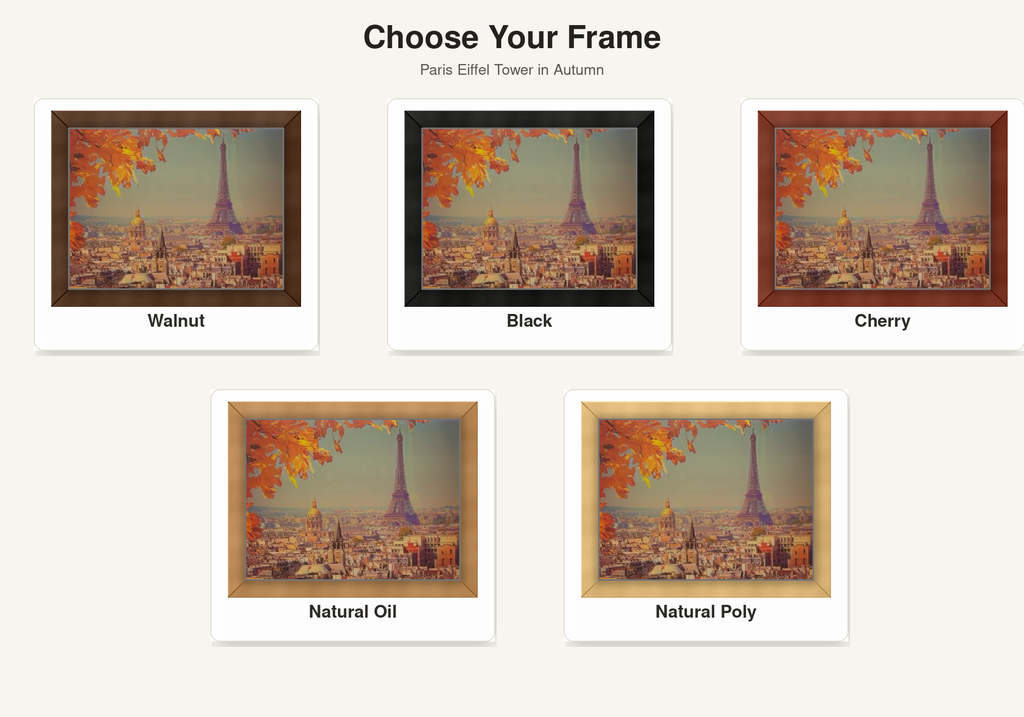 Paris Eiffel Tower in Autumn – 3D Lenticular Art
