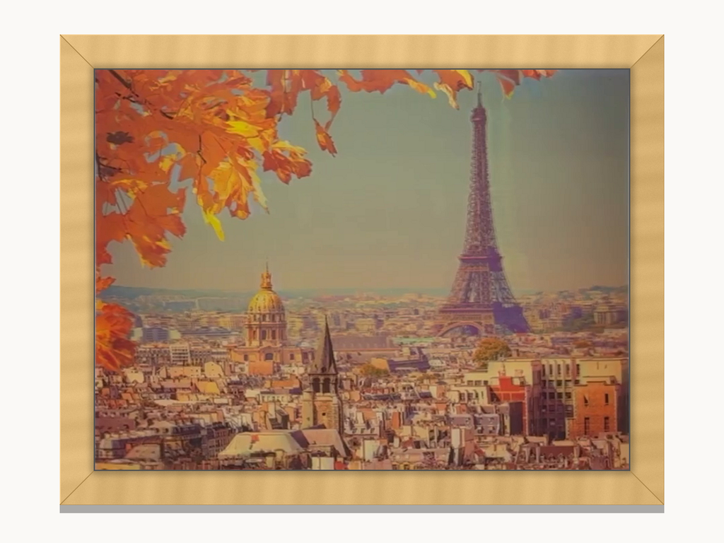 Paris Eiffel Tower in Autumn – 3D Lenticular Art