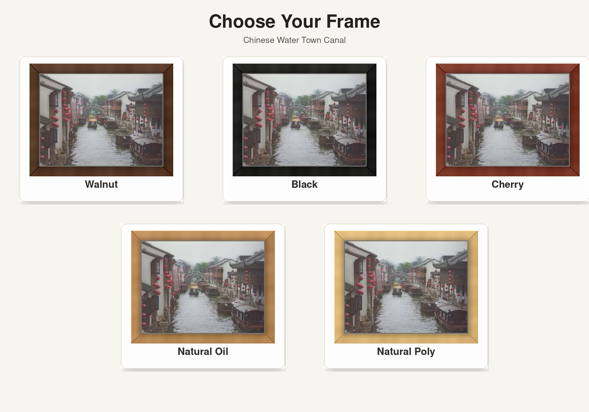Chinese Water Town Canal – 3D Lenticular Art