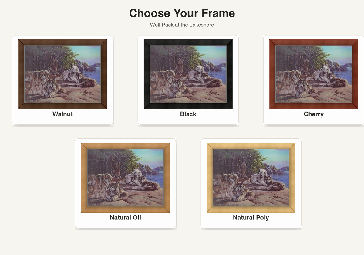 Wolf Pack at the Lakeshore – 3D Lenticular Art
