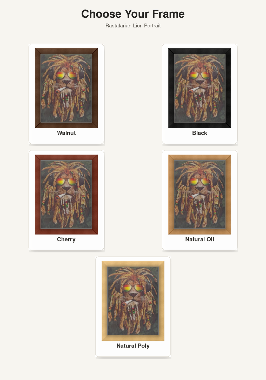 Rastafarian Lion Portrait – 3D Lenticular Art
