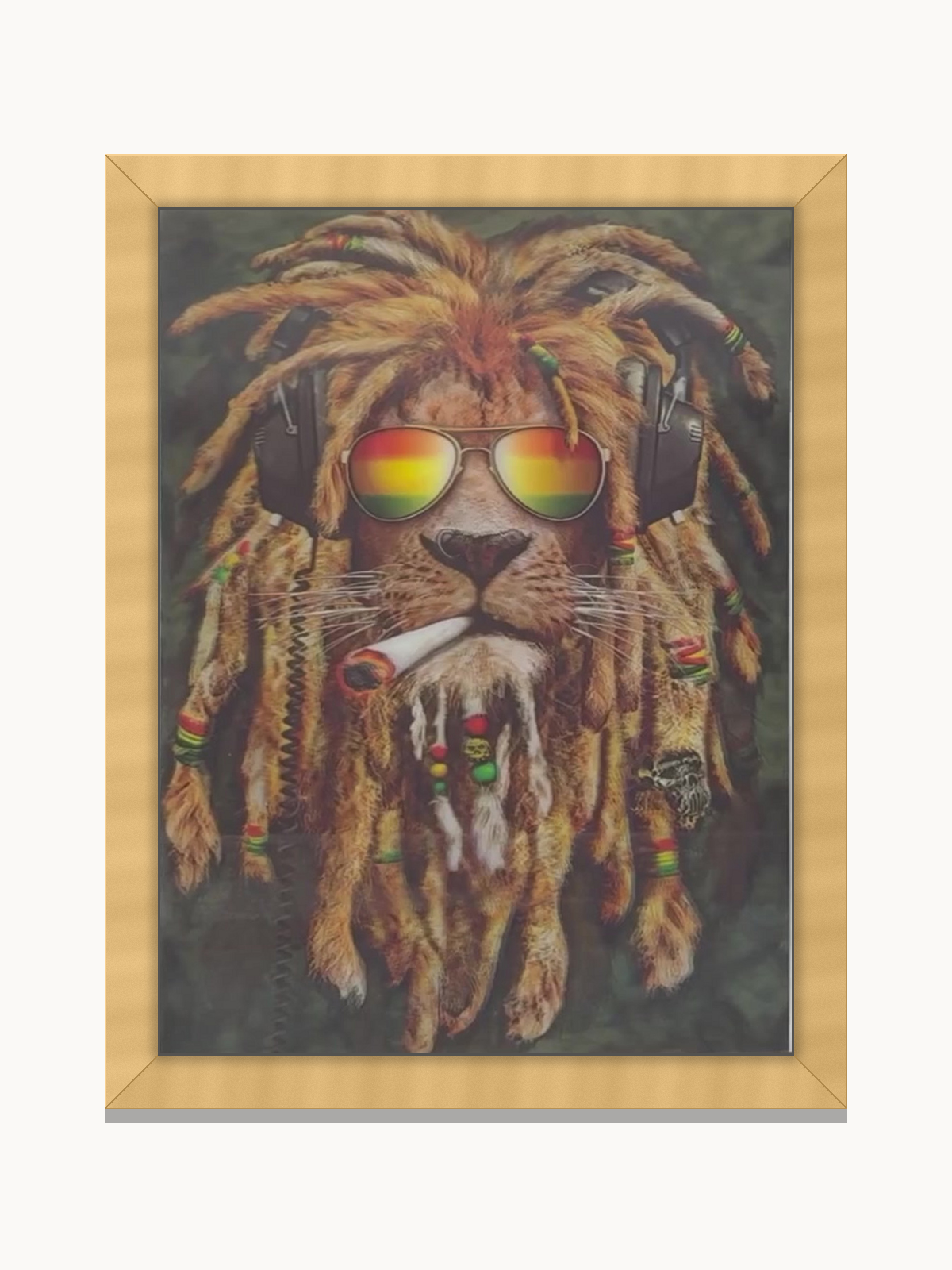 Rastafarian Lion Portrait – 3D Lenticular Art