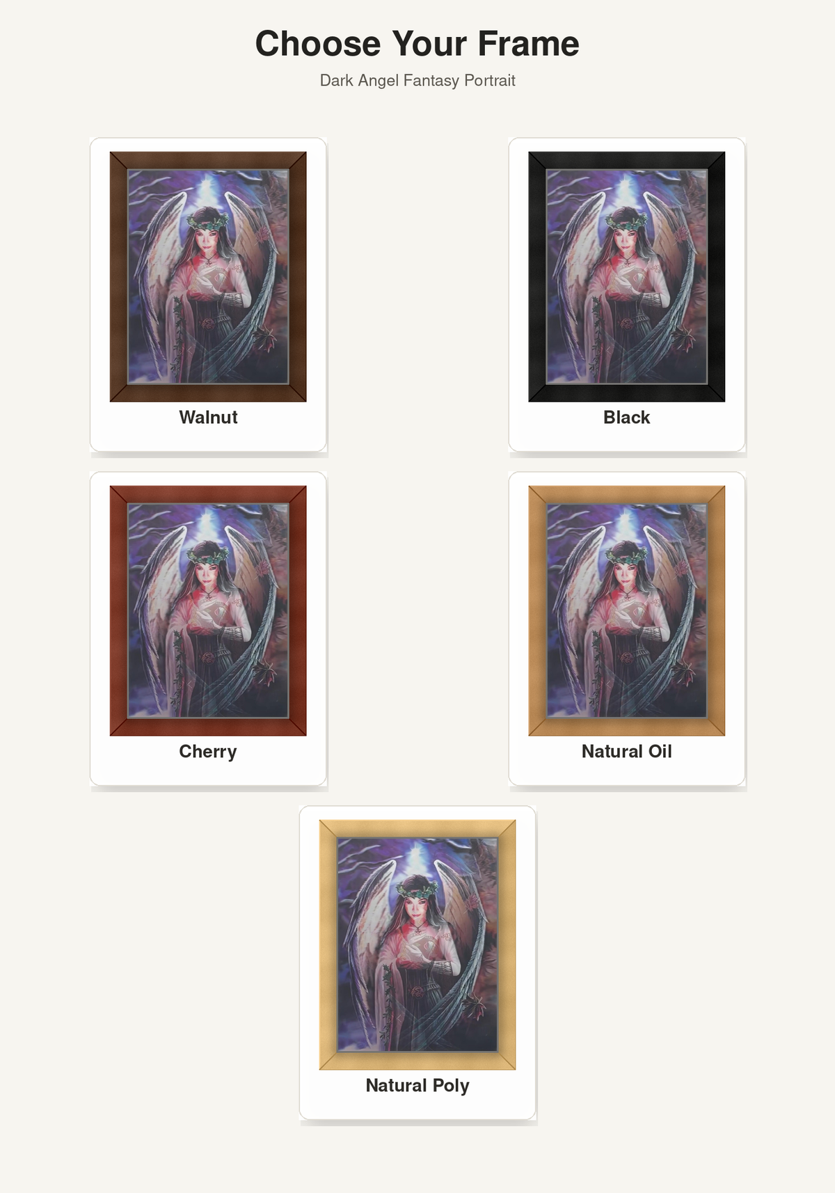 Dark Angel Fantasy Portrait – 3D Lenticular Art