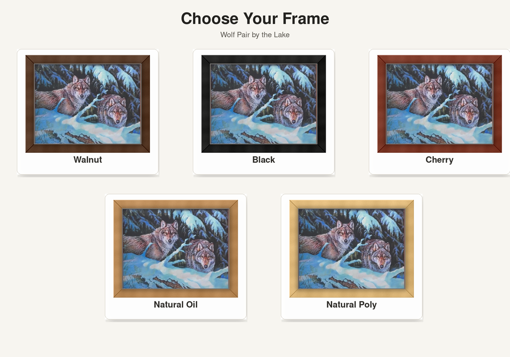 Wolf Pair by the Lake – 3D Lenticular Art