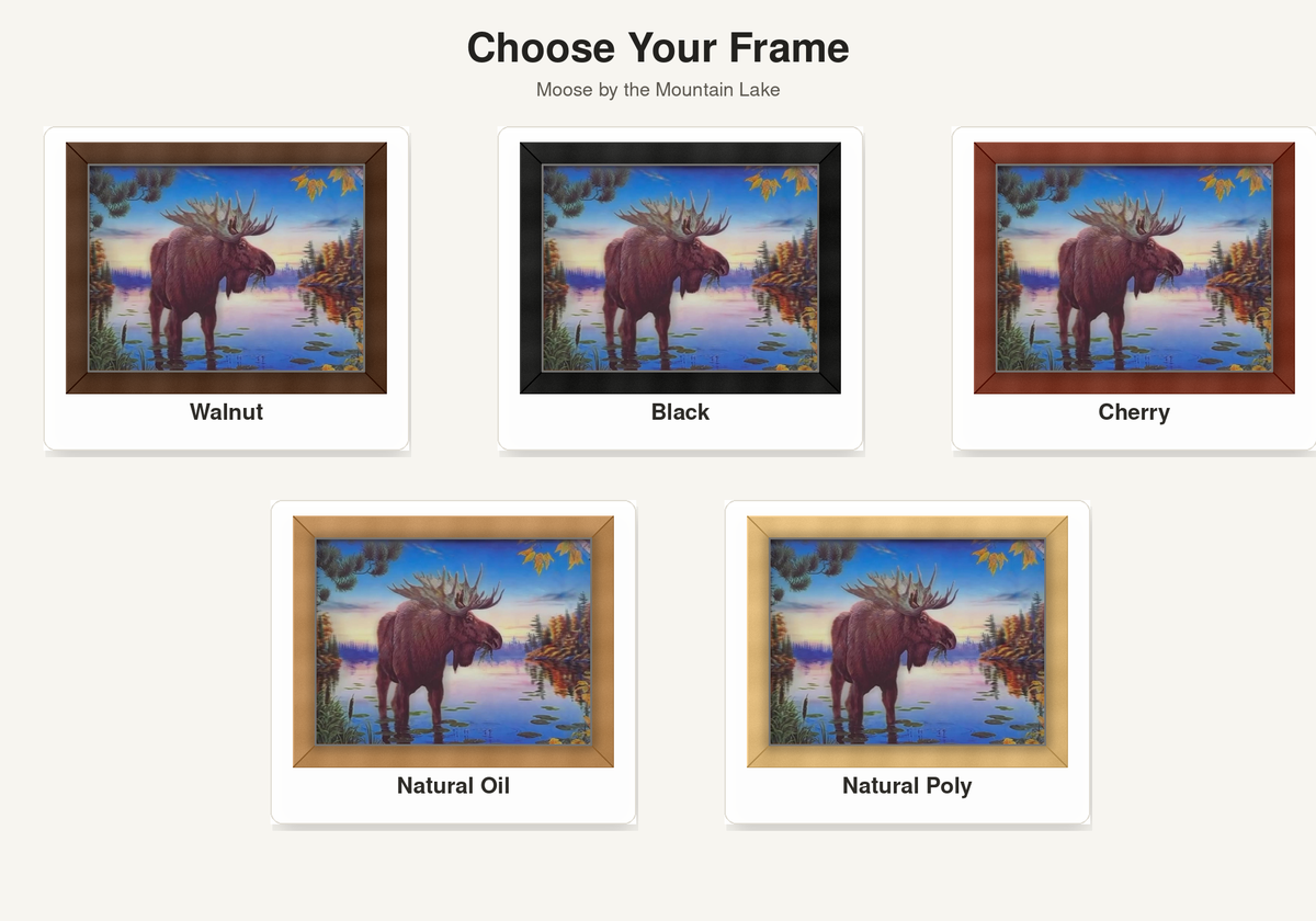Moose by the Mountain Lake – 3D Lenticular Art