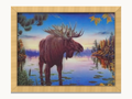 Moose by the Mountain Lake – 3D Lenticular Art