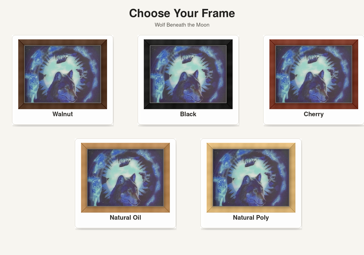 Wolf Beneath the Moon – 3D Lenticular Art