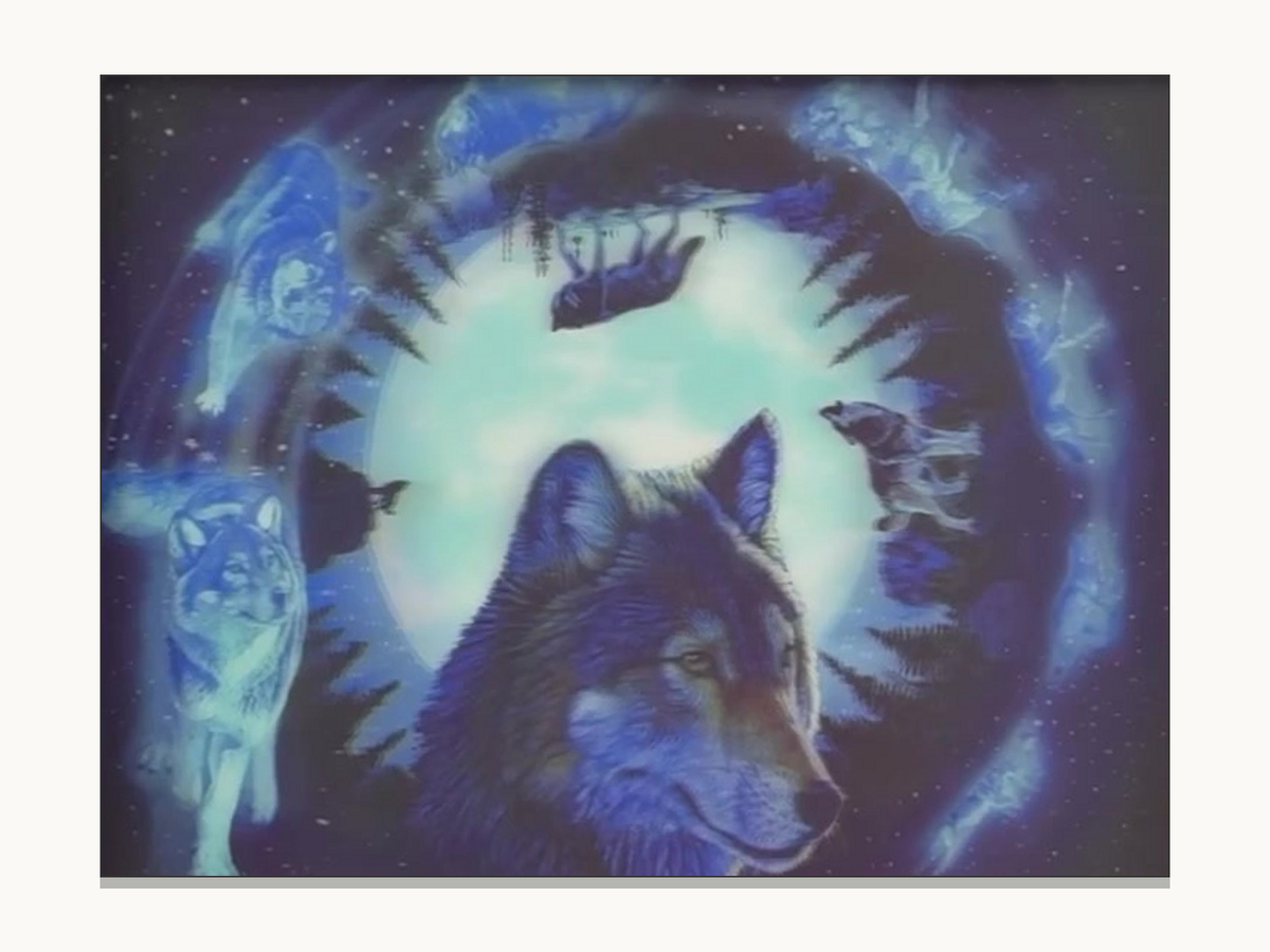 Wolf Beneath the Moon – 3D Lenticular Art
