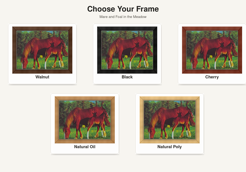 Red Horses in the Forest – 3D Lenticular Art