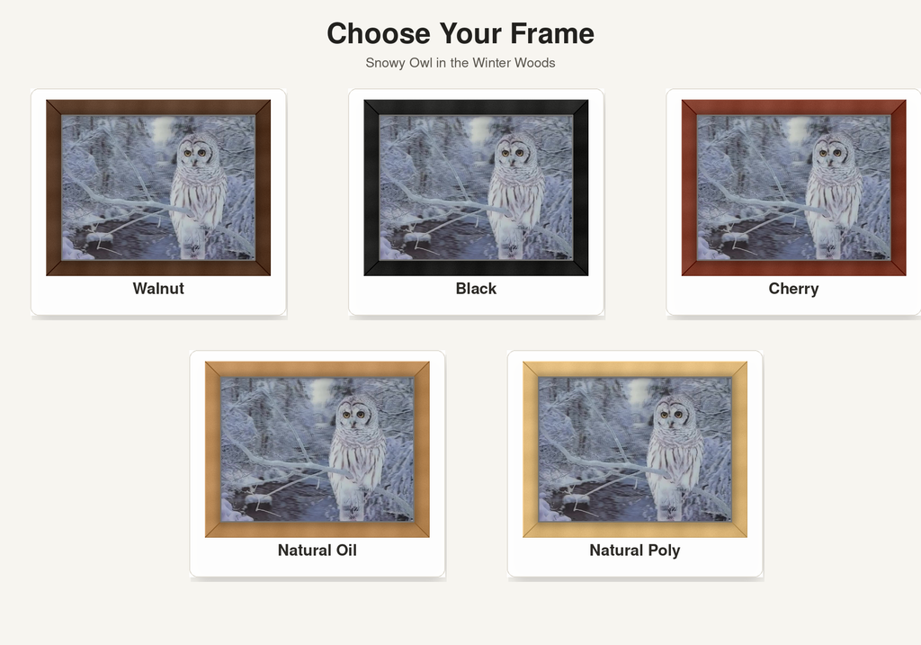Snowy Owl in the Winter Woods – 3D Lenticular Art