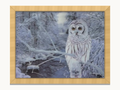 Snowy Owl in the Winter Woods – 3D Lenticular Art