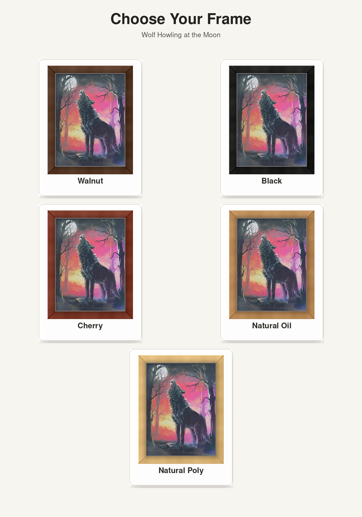 Wolf Howling at the Moon – 3D Lenticular Art