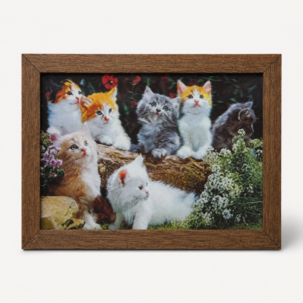 Garden Cats Gathering – 3D Lenticular Art