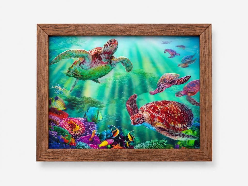 Tropical Fish and Coral Reef – 3D Lenticular Art