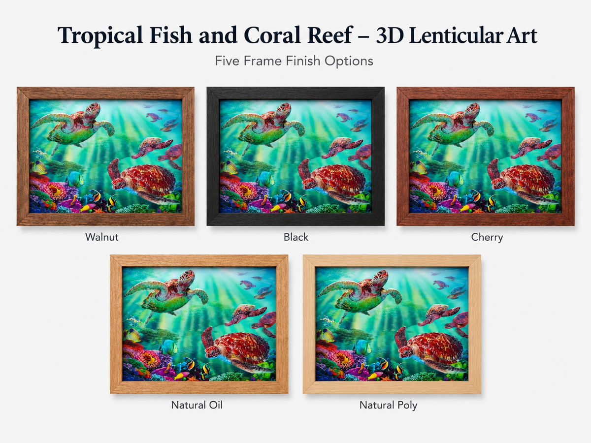 Tropical Fish and Coral Reef – 3D Lenticular Art