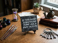 Ask a Busy Person granite plaque handcrafted engraved stone