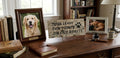 Dogs Leave Paw Prints granite plaque handcrafted engraved stone
