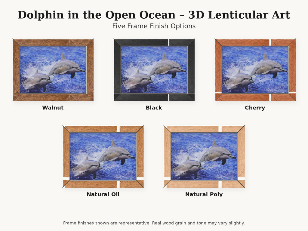 Dolphin in the Open Ocean – 3D Lenticular Art