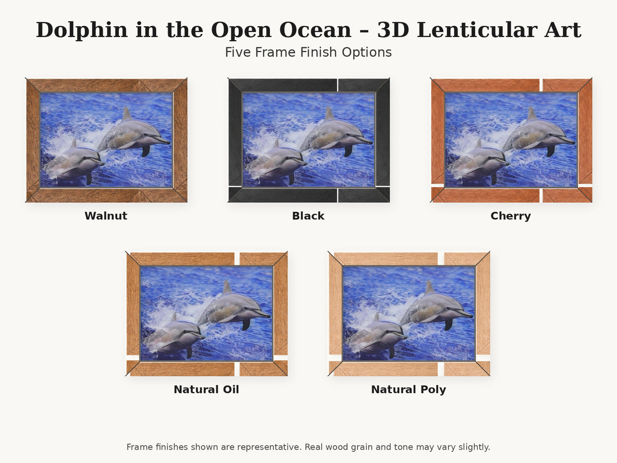 Dolphin in the Open Ocean – 3D Lenticular Art