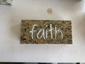 Faith script granite plaque handcrafted engraved stone