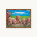 Golden Retriever Puppies – 3D Lenticular Art