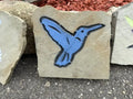 Hummingbird garden accent handcrafted engraved stone