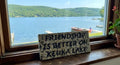 Keuka Lake friendship plaque handcrafted engraved stone