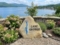 Lake George custom stone handcrafted engraved stone