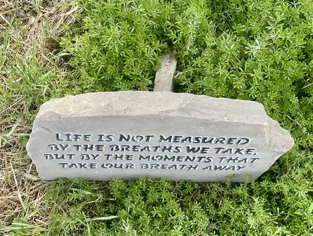 Life's moments remembrance stone alternate view