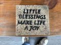 Little Blessings granite plaque handcrafted engraved stone