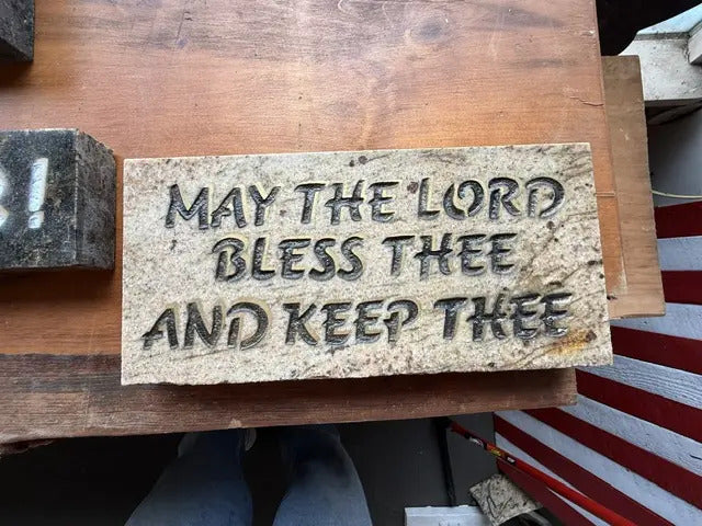 May the Lord Bless and Keep Thee plaque alternate view