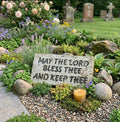 May the Lord Bless and Keep Thee plaque handcrafted engraved stone