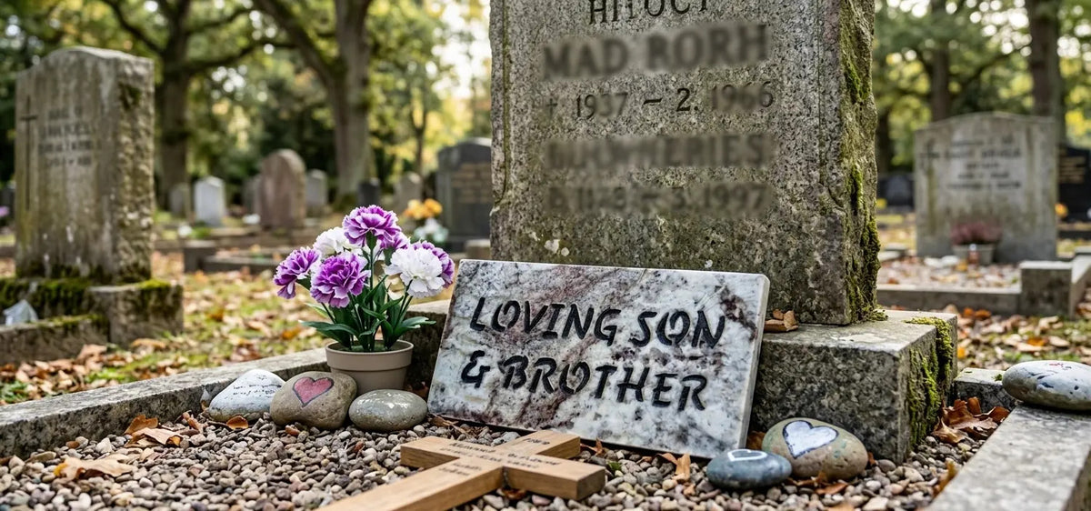 Loving Son & Brother granite plaque handcrafted engraved stone