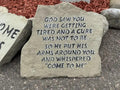 Comforting memorial verse stone handcrafted engraved stone