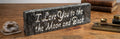 To the Moon and Back granite plaque handcrafted engraved stone